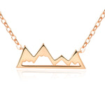 Snowy Mountain Necklace - [Gift Ready] - 18k Rose Gold - 18" Chain