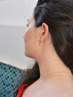 Mini Hoop Earrings - Spike Huggie - [.925 Sterling Silver Coated w/ 18K GOLD]