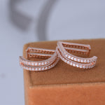 Ear Cuff CZ Hoop Ear Cuff [.925 Sterling Silver - 18K Rose Gold]