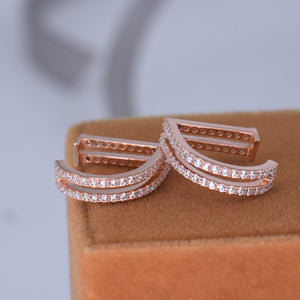 Ear Cuff CZ Hoop Ear Cuff [.925 Sterling Silver - 18K Rose Gold]