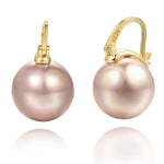 Big Pearl Dangle Earrings [18K Gold Plated - .925 Sterling Silver]