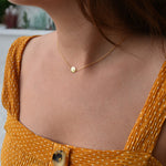 Initial Necklace - Choker - [Letter J] - .925 Sterling Silver [18K Gold Plated] Chain [14 Inch]