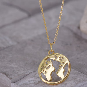 Climate Change Awareness [925 Sterling Silver w/18K Gold Plating] Necklace