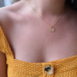 Gold Coin Necklace [18K Plated On .925 Sterling Silver] "Sweet Honey Bee" Charm Pendant