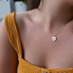 Gold Coin Necklace [18K Plated On .925 Sterling Silver] "Sweet Honey Bee" Charm Pendant