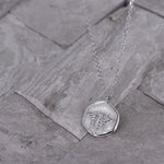 Silver Coin Necklace [Sterling .925] "Sweet Honey Bee" Charm Pendant